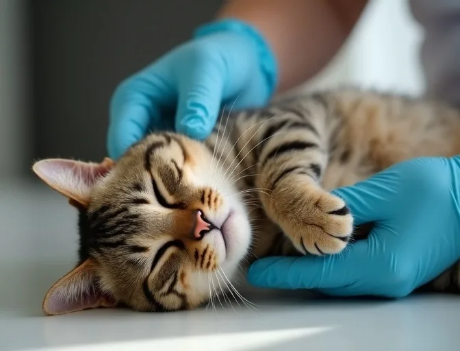 Specialist carefully handling a deceased cat with dignity in Clarkefield